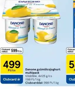 Tesco Danone gyümölcsjoghurt multipack ajánlat