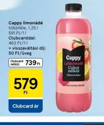 Tesco Cappy Limonádé ajánlat