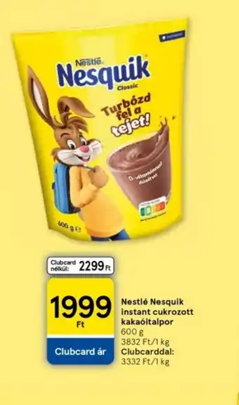 Tesco Nestlé Nesquik Instant Cukrozott Kakaitalpor ajánlat