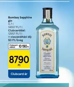 Tesco Bombay Sapphire gin ajánlat