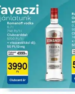 Tesco Tavaszi ajánlatunk Romanoff vodka ajánlat