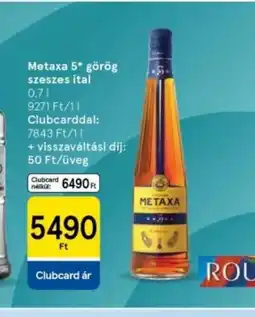 Tesco Metaxa 5 görög szeszes ital ajánlat