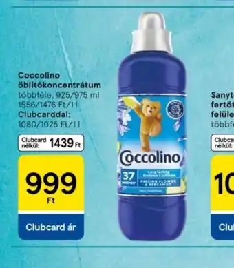 Tesco Coccolino öblítőkoncentrátum ajánlat