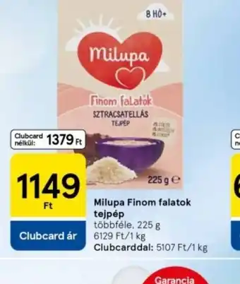 Tesco Milupa Finom falatok tejbe ajánlat