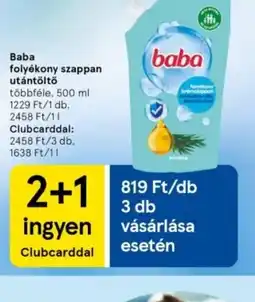 Tesco Baba folyékony szappan utántöltő ajánlat