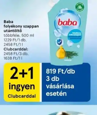 Tesco Baba folyékony szappan utántöltő ajánlat