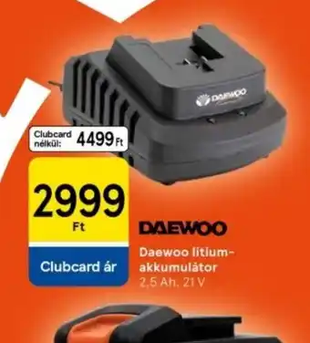 Tesco Daewoo lítium-akkumulátor ajánlat