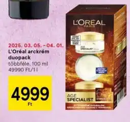 Tesco L'Oréal arckrém duopack ajánlat