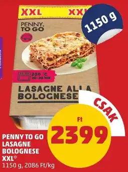 PENNY Penny To Go lasagne bolognese XXL ajánlat