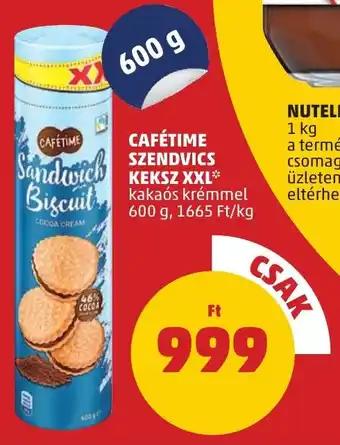 PENNY Cafétime szendvics keksz XXL ajánlat