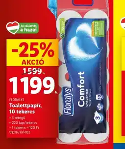 Lidl Florális Comfort Toalettpapír ajánlat