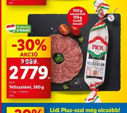 Lidl PICK Teliszalámi ajánlat