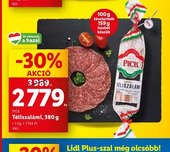 Lidl PICK Teliszalámi ajánlat