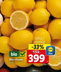 Lidl Bio citrom ajánlat