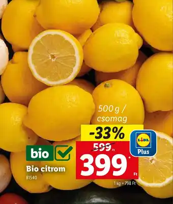 Lidl Bio citrom ajánlat