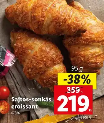 Lidl Sajtos-sonkás croissant ajánlat