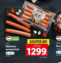 Lidl PICK Mübélés sertésvirsli ajánlat