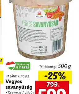 Lidl Hazánk Kincsei Vegyes Savanyúság ajánlat