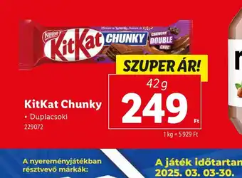 Lidl KitKat Chunky Duplacsoki ajánlat