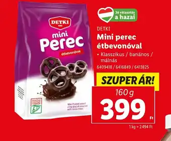 Lidl Detki Mini Perec étcsokoládéval ajánlat