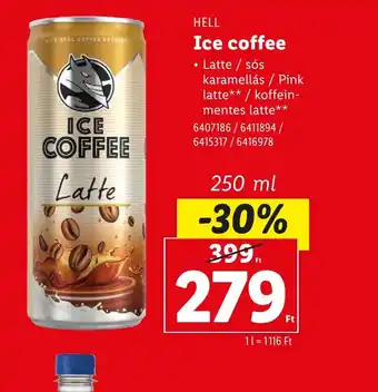 Lidl HELL Ice Coffee Latte ajánlat