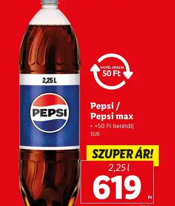 Lidl Pepsi / Pepsi max ajánlat