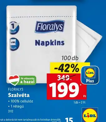 Lidl Floralys Szalvéta ajánlat