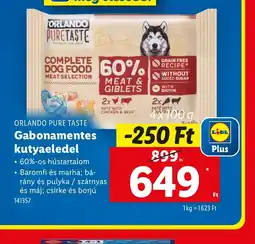 Lidl Orlando Pure Taste Gabonamentes Kutyaeledel ajánlat