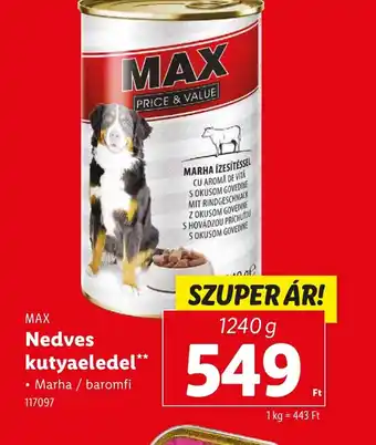 Lidl MAX Nedves Kutyaeledel ajánlat