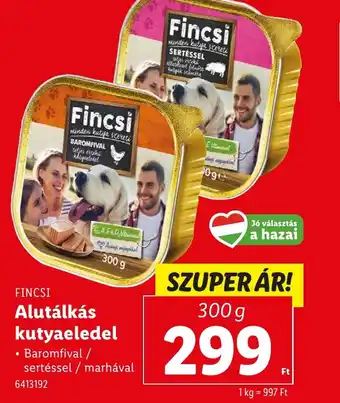 Lidl Fincsi Alutálkás Kutyaeledel ajánlat