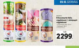 Lidl Aromata Frissen tart flia vágkésszel / sütőpapír vágkésszel ajánlat