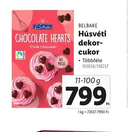 Lidl Belbake Húsvéti Dekorcukor Chocolate Hearts ajánlat