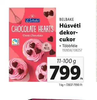 Lidl Belbake Húsvéti Dekorcukor Chocolate Hearts ajánlat