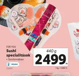 Lidl For You Sushi specialitások ajánlat