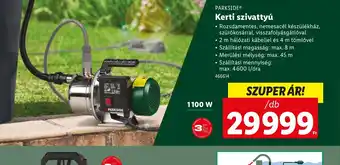 Lidl Parkside Kerti szivattyú ajánlat