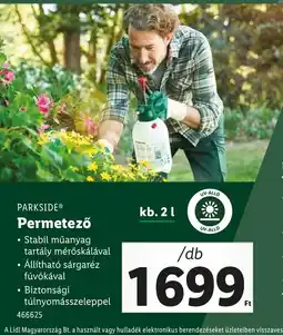 Lidl Parkside Permetező ajánlat