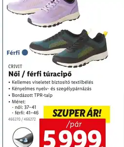 Lidl Crivit Női / férfi túracipő ajánlat