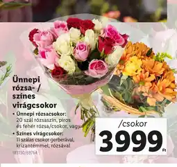 Lidl Ünnepi rzsa- / színes virágcsokrok ajánlat