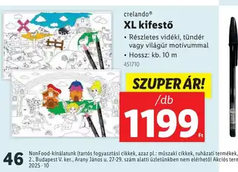 Lidl crelando XL kifestő ajánlat