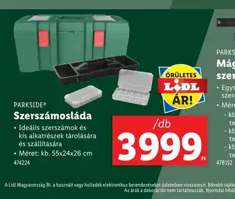 Lidl Parkside Szerszámosláda ajánlat