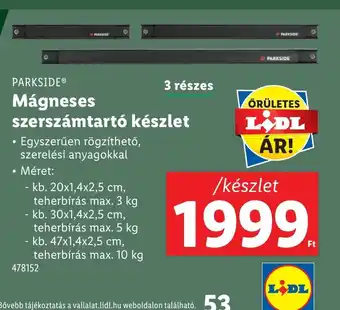 Lidl Parkside Mágneses Szerszámtart Készlet ajánlat