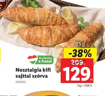 Lidl Nosztalgia kifli sajttal szrva ajánlat