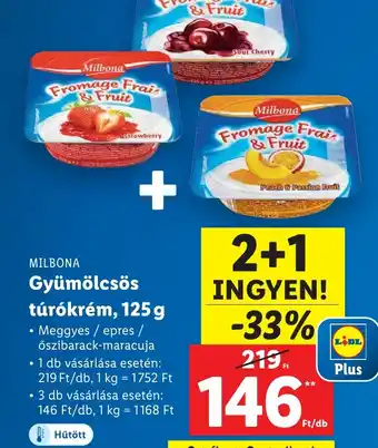 Lidl Milbona Gyümölcsös Túrkrém ajánlat