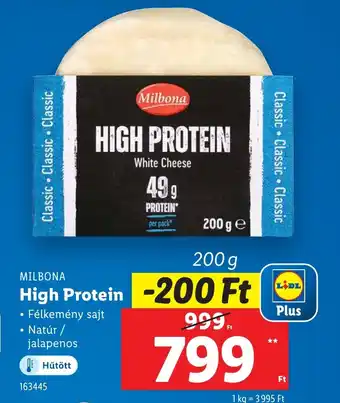 Lidl Milbona High Protein Fejér Sajt ajánlat