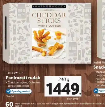 Lidl Hatherwood Cheddar Sticks ajánlat