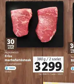 Lidl Hatherwood Friss marhahárfartsteak ajánlat