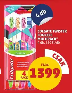 PENNY Colgate twister fogkefe multipack ajánlat