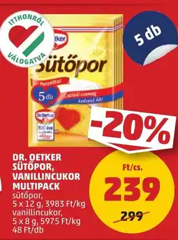 PENNY Dr. Oetker sütőpor, vanillincukor multipack ajánlat