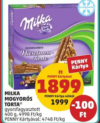 PENNY Milka mogyorós torta ajánlat