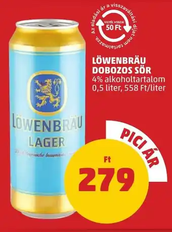 PENNY Löwenbräu dobozos sör ajánlat